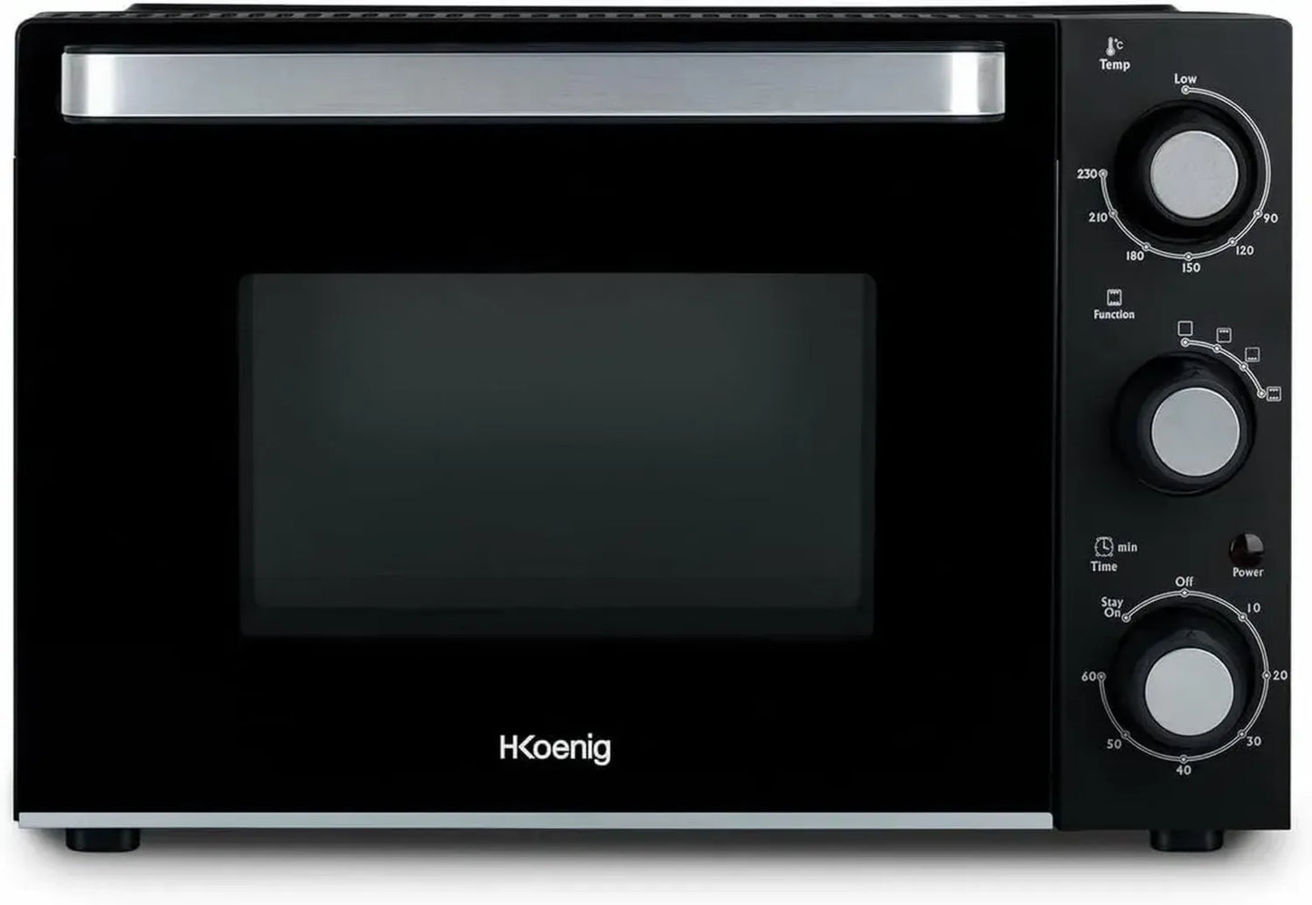 H.Koenig Four Compact 20L 1400W Multifonction avec Minuteur et Porte Double Vitrage