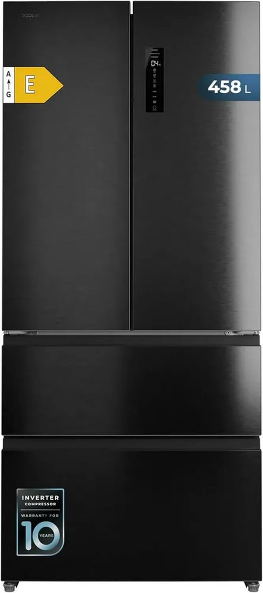 Réfrigérateur 4 Portes No Frost 458L Cecotec Bolero, Inox, Compresseur Inverter