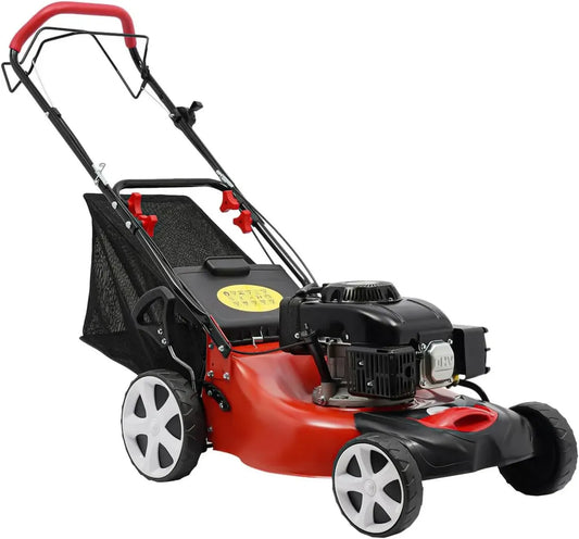 Tondeuse à gazon thermique 140 CC, moteur puissant 4000 W, 8 vitesses, hauteur ajustable