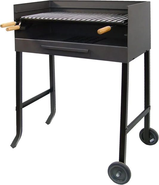 Barbecue en Acier Inoxydable avec Grille, 61 x 40 x 100 cm, Noir - IMEX EL ZORRO
