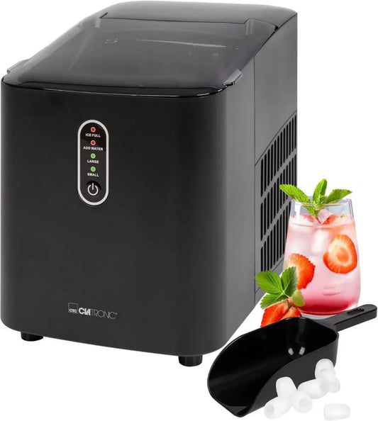 Clatronic EWB 3798 – Machine à glaçons autonome 12 kg/24h, 120 W, Noir