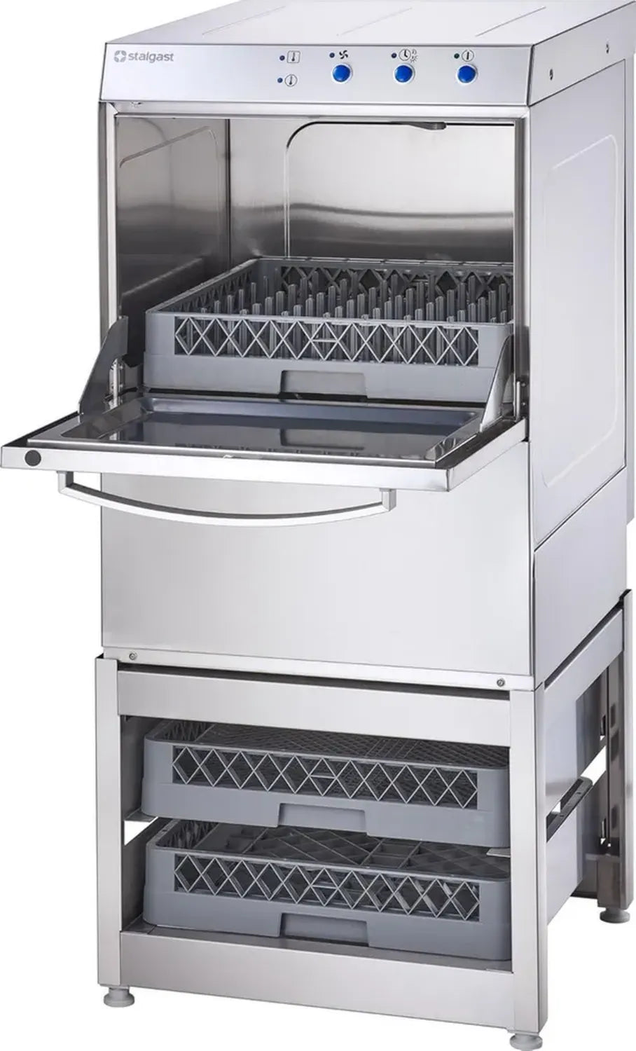 Lave-vaisselle en inox avec doseur de détergent, panier 50x50 cm – Stalgast