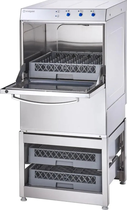 Lave-vaisselle en inox avec doseur de détergent, panier 50x50 cm – Stalgast