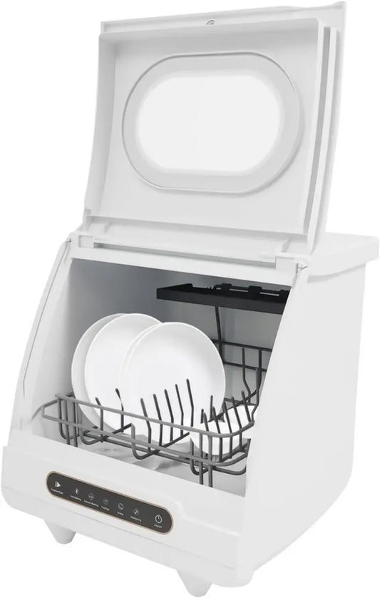 Lave-Vaisselle Compact Portable 800W, 5 Programmes, Silencieux et Désinfection, Capacité 5L