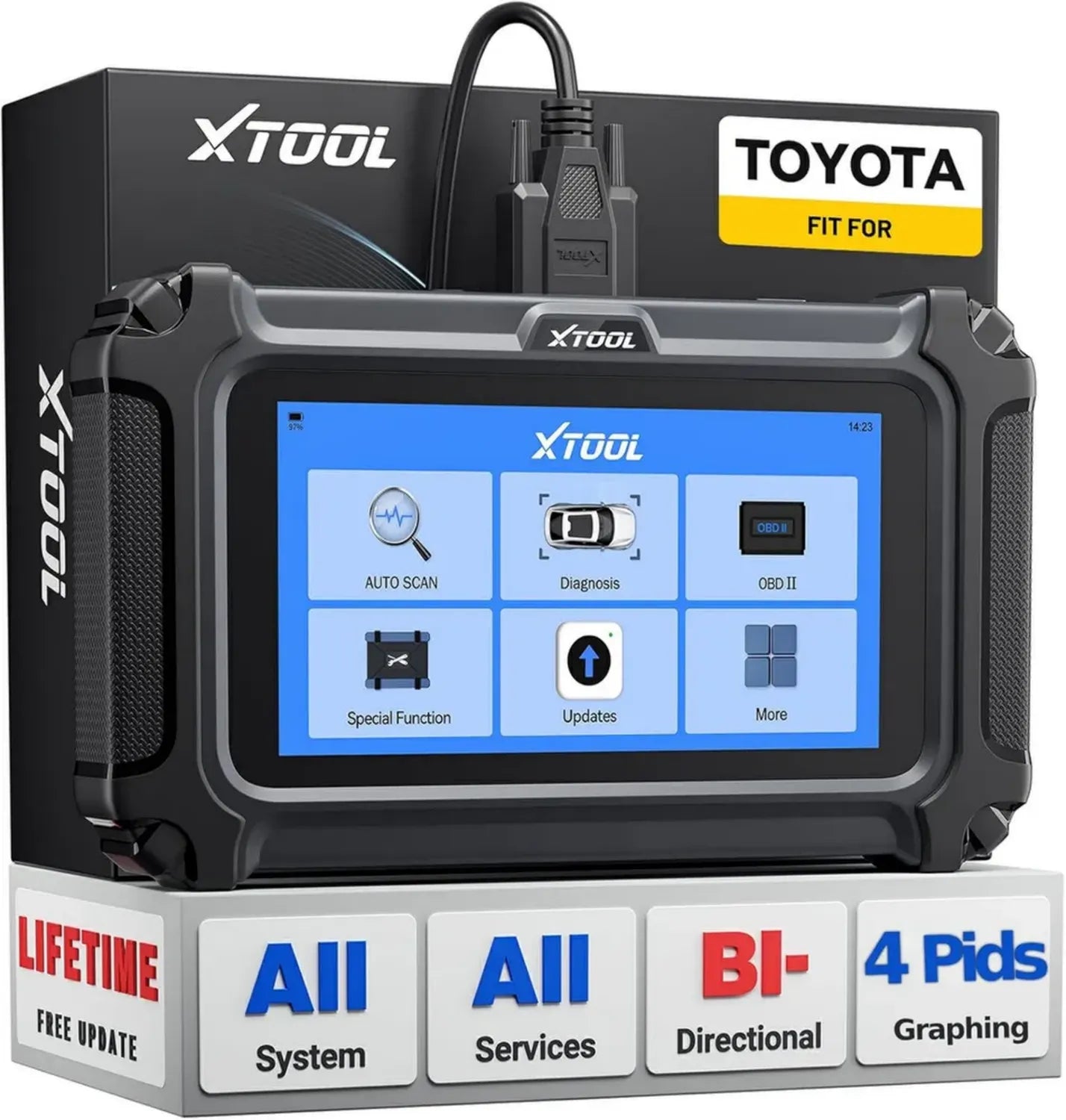 Scanner OBD2 XTOOL IP500 pour Toyota avec Diagnostic Bidirectionnel Complet