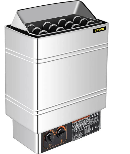 SucceBuy Chauffe-Sauna Électrique 9kW avec Contrôle Thermostatique Intégré, 380-415V