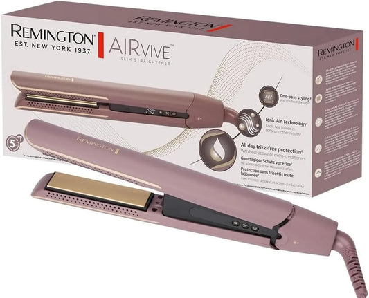 Fer à Lisser Remington AIRvive avec Revêtement Céramique et Technologie Ionique, Écran LCD, Température Réglable 150-230°C, S8930