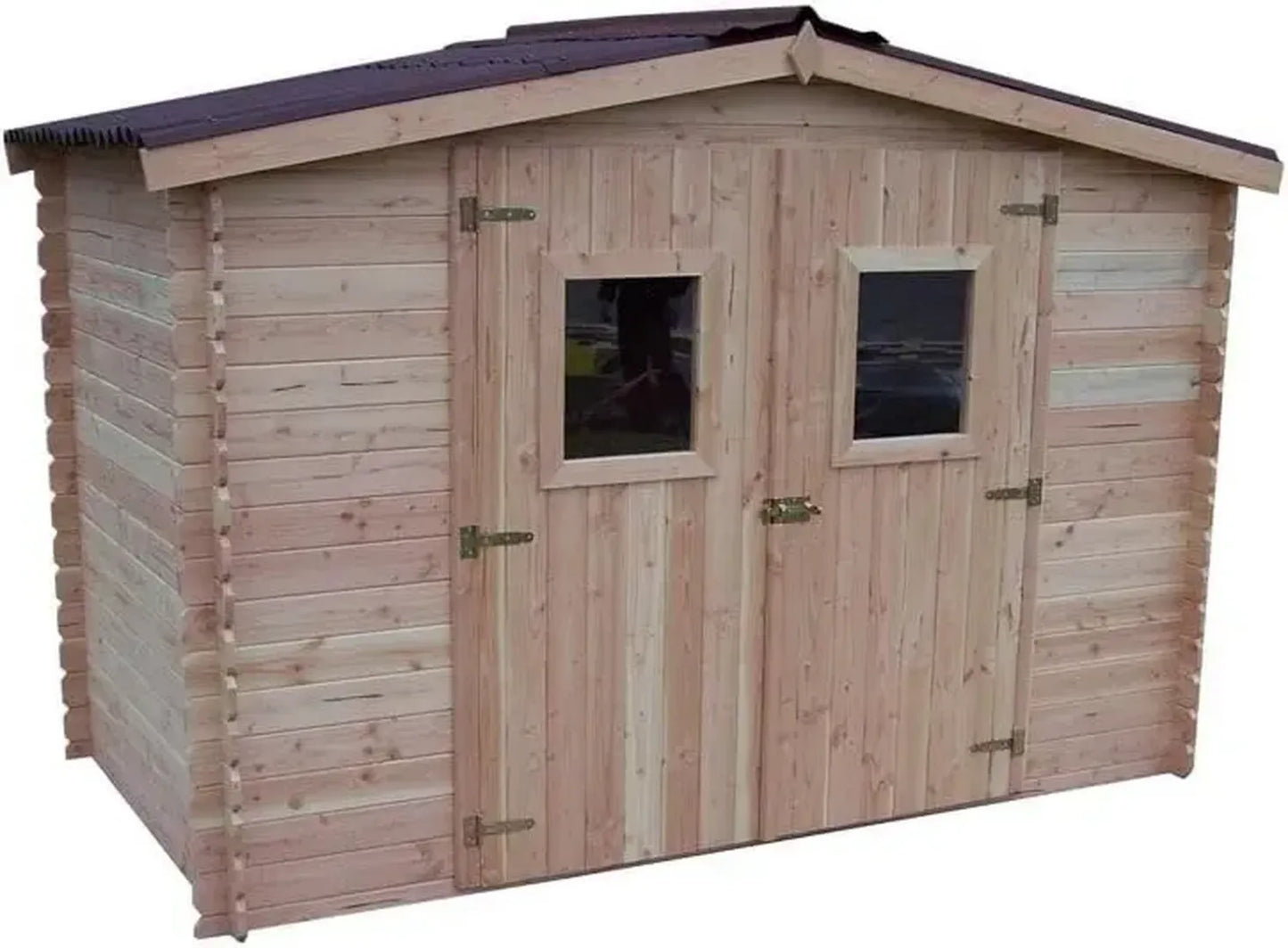 Abri de Jardin en Bois Naturel 5,24m² - Modèle DA3017.02N