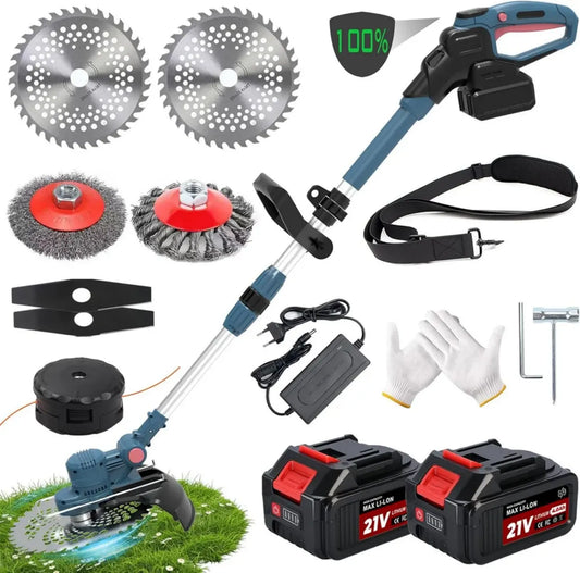Coupe-bordures sans fil 750W avec batterie 21V, outil de jardinage 5 en 1