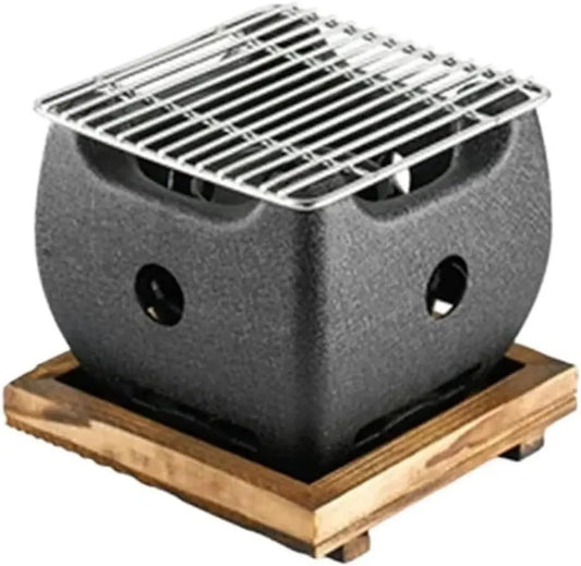 Barbecue en fonte sans fumée au charbon de bois, taille moyenne