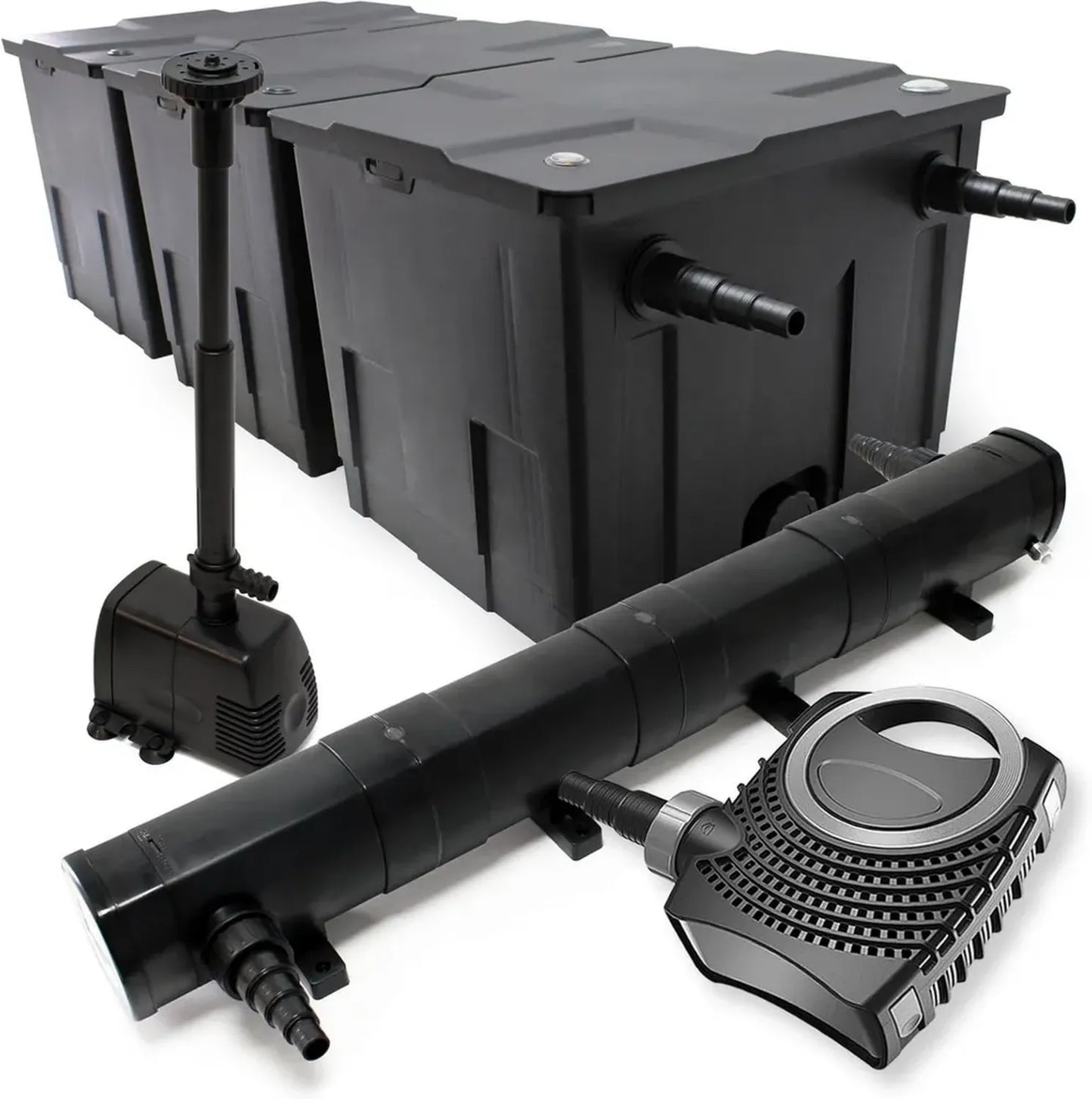 Ensemble de Filtration de Bassin 90000L avec Pompe et Clarificateur UV 72W